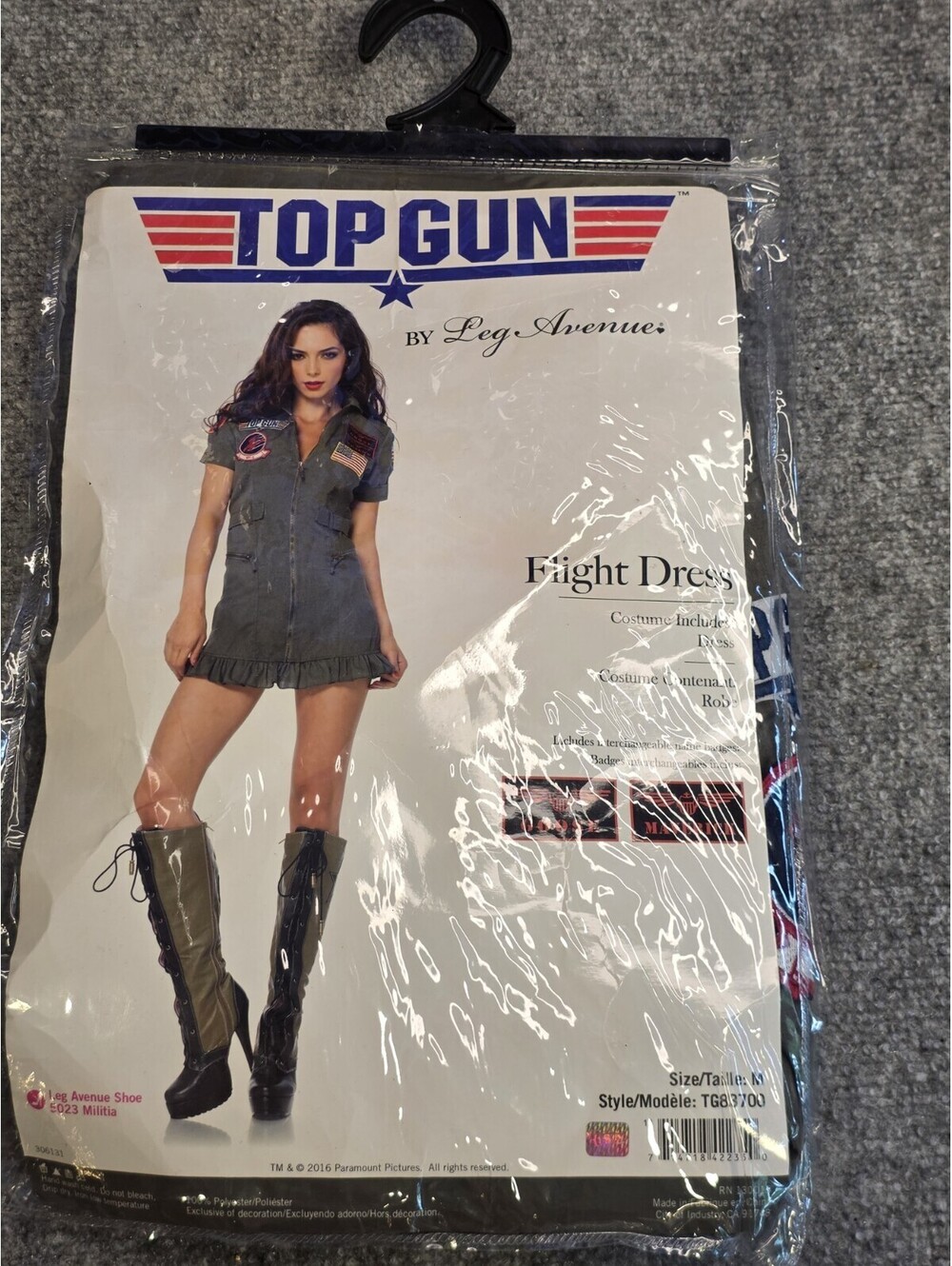 Leg Avenue Top Gun Women's Flight Dress Costume TG83700 - Medium - NIB New